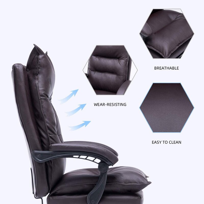 High Back Ergonomic Genuine Leather Task Chair (3)
