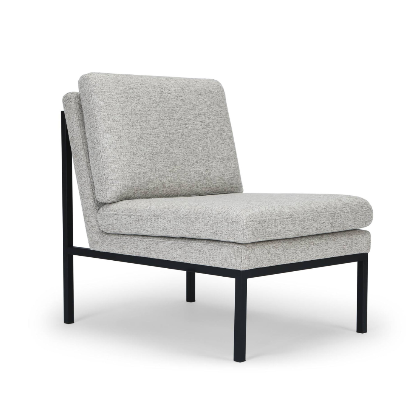Modular single armless sofa chair