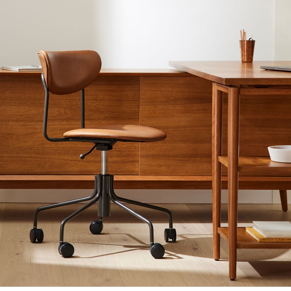 Petal Leather Swivel Office Chair (2)